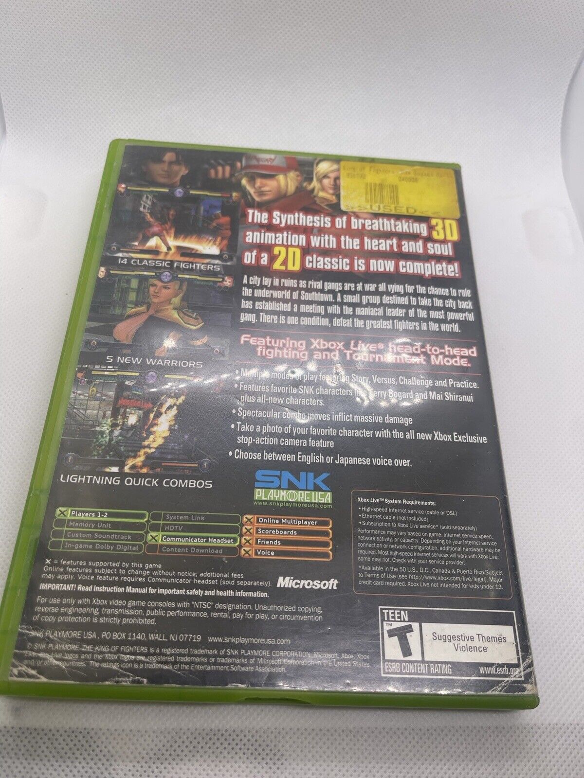 King Of Fighters Maximum Impact Maniax (Xbox Original, 2005) SNK - No Manual