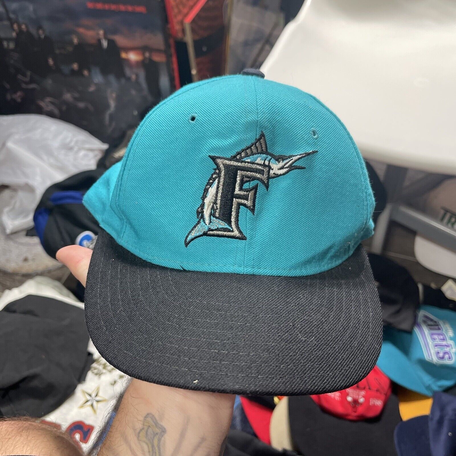Florida Marlins Fitted 7 1/4 New Era Pro Model Wool Hat