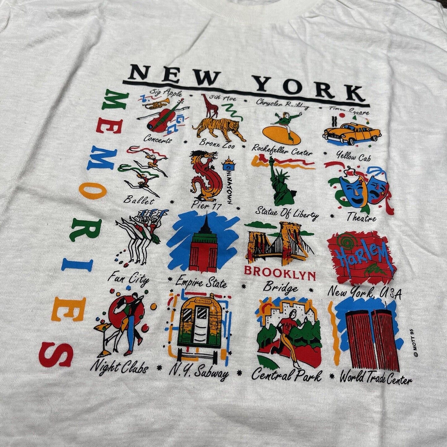 Vintage New York Memories Graphic Single Stitch T Shirt Men’s Size Xl