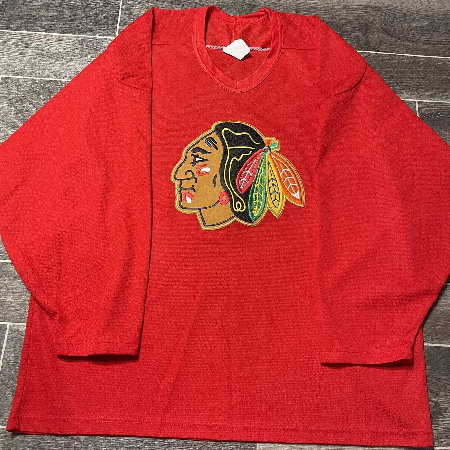 Chicago Blackhawks NHL Air Knit Masks Jersey Men’s Size L Vintage 90s USA