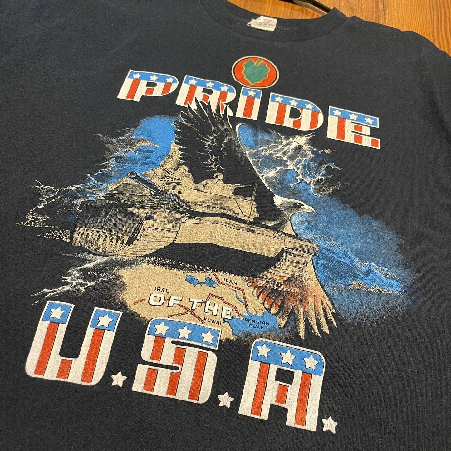 Vintage U.s.a Pride T Shirt Size Xl