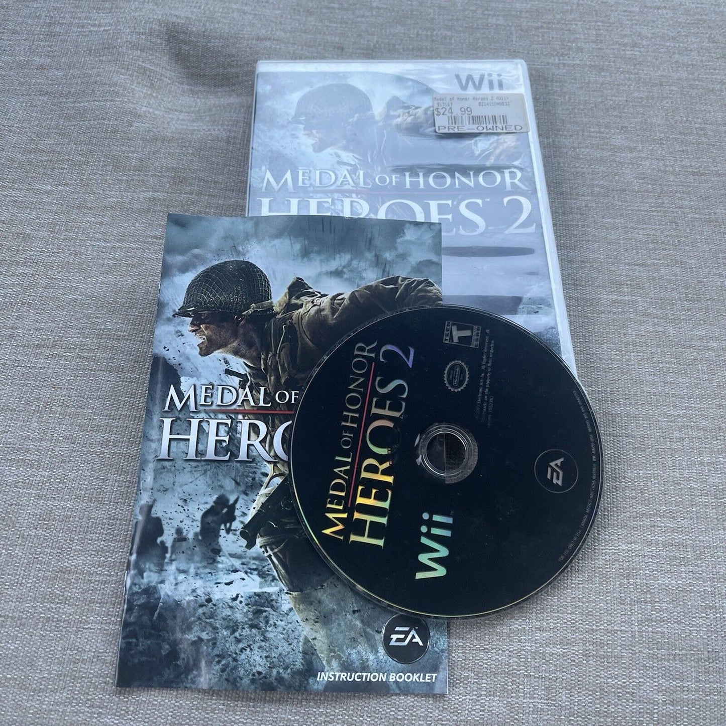 Nintendo Wii CIB Complete TESTED Medal of Honor: Heroes 2