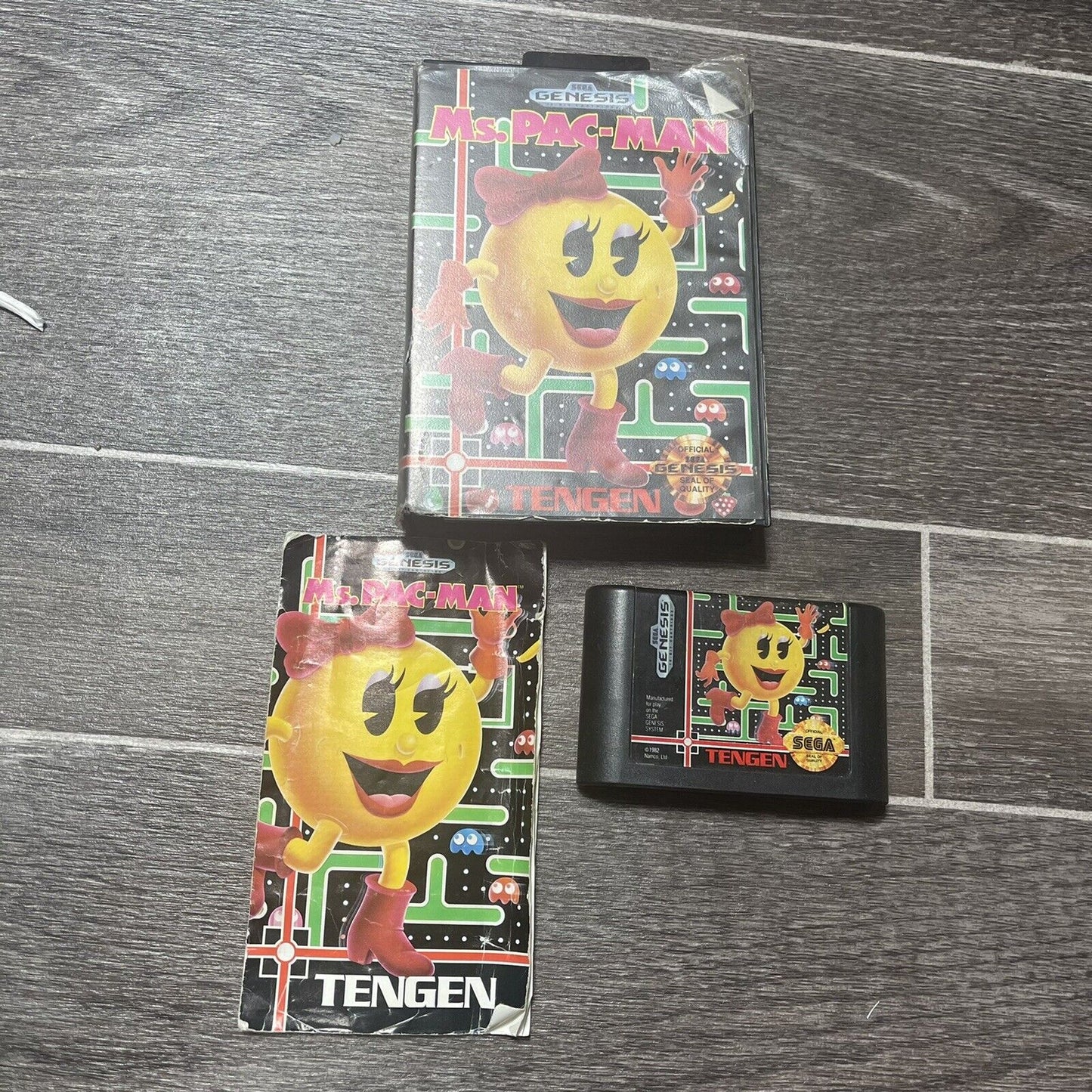 Ms. Pac-Man (Sega Genesis, 1991)  Complete in Box CIB