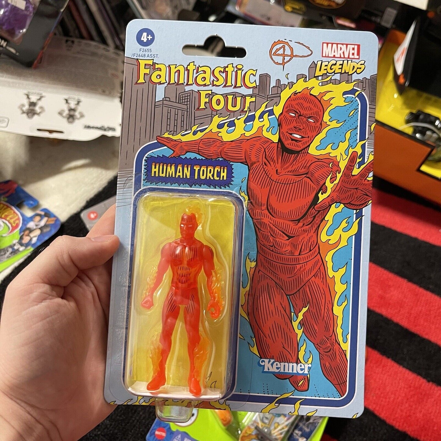 Kenner Marvel Legends Retro Human Torch 3.75” Action Figure NEW 1ST Edition!
