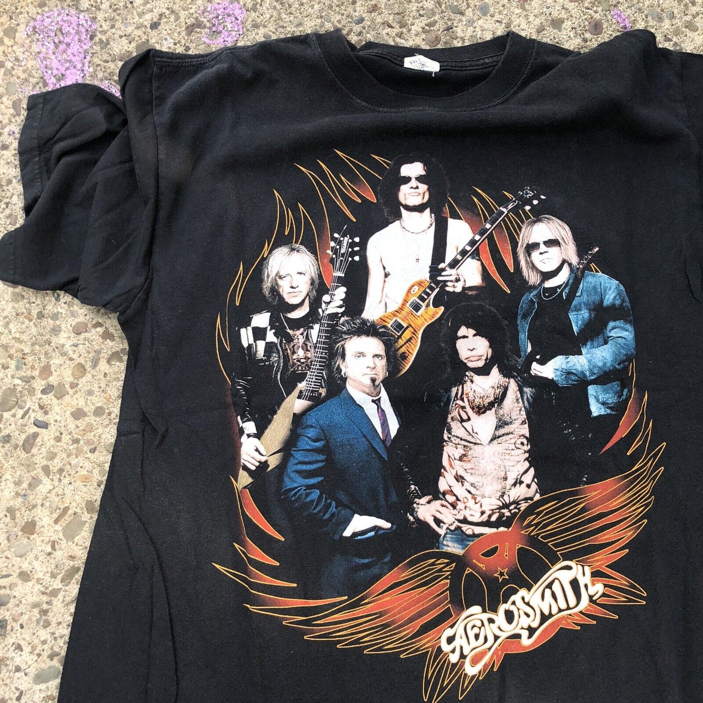 Aerosmith Steven Tyler World Tour Concert Graphic T-Shirt Tee 2009 Sz Large