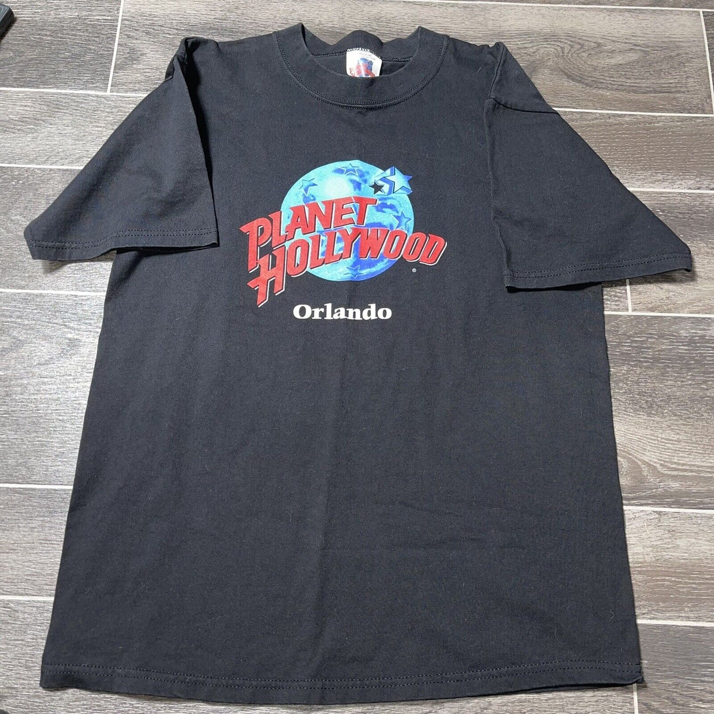 Vintage 90s Planet Hollywood Orlando Graphic T Shirt Size Large