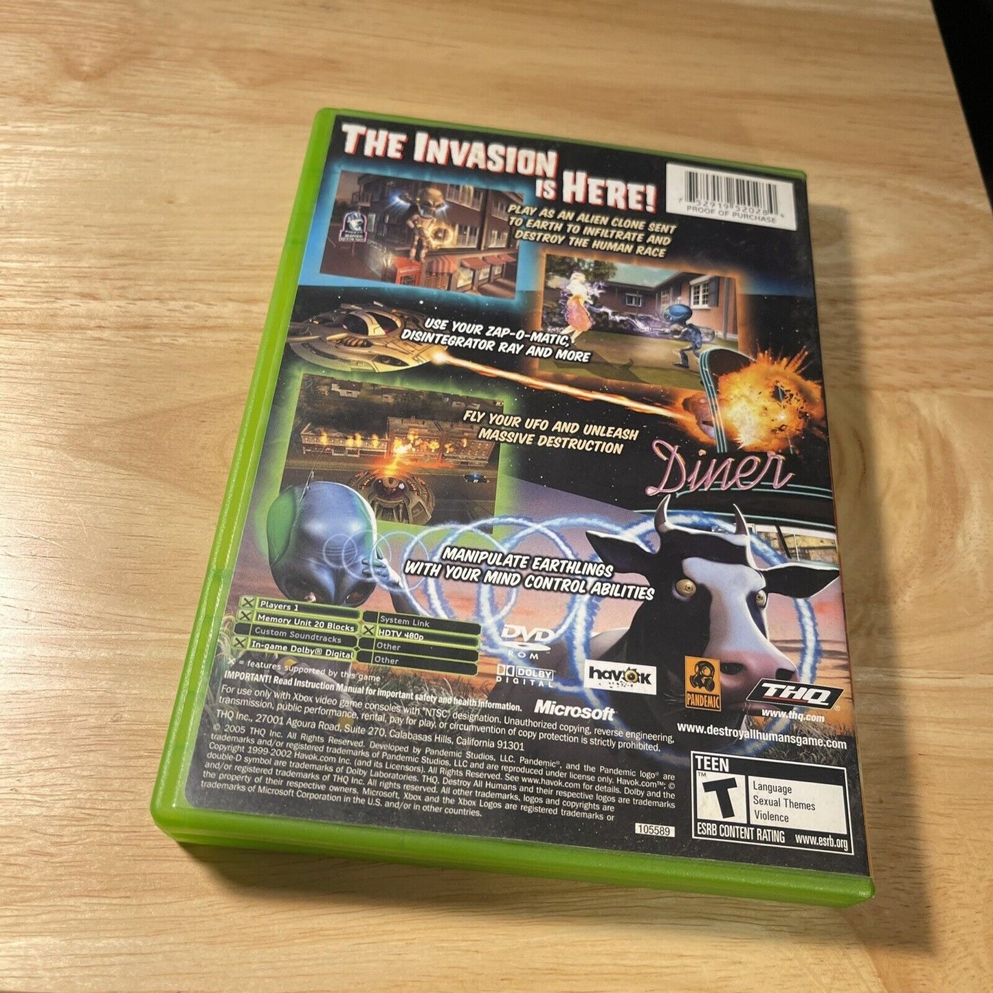Destroy All Humans Xbox 2005 Complete