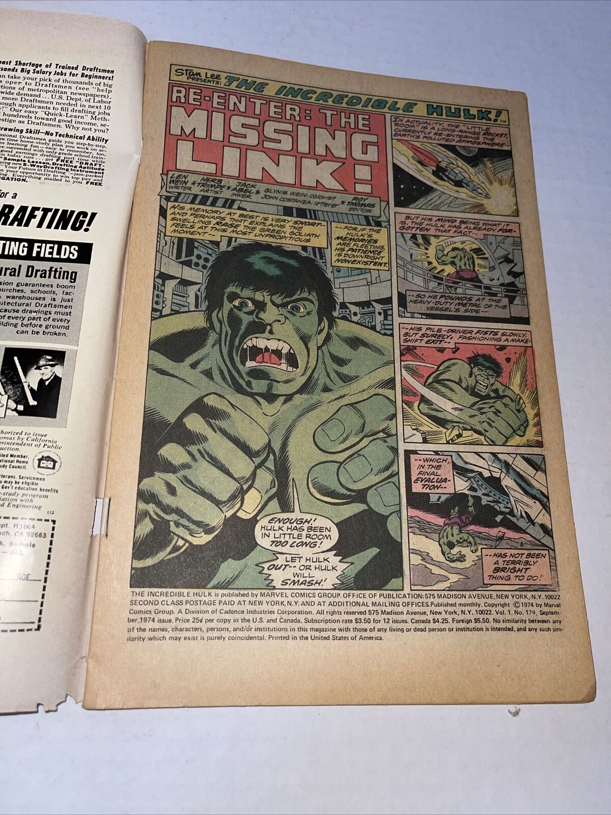 The Incredible Hulk Goes Wild #179 (September 1974, Marvel)