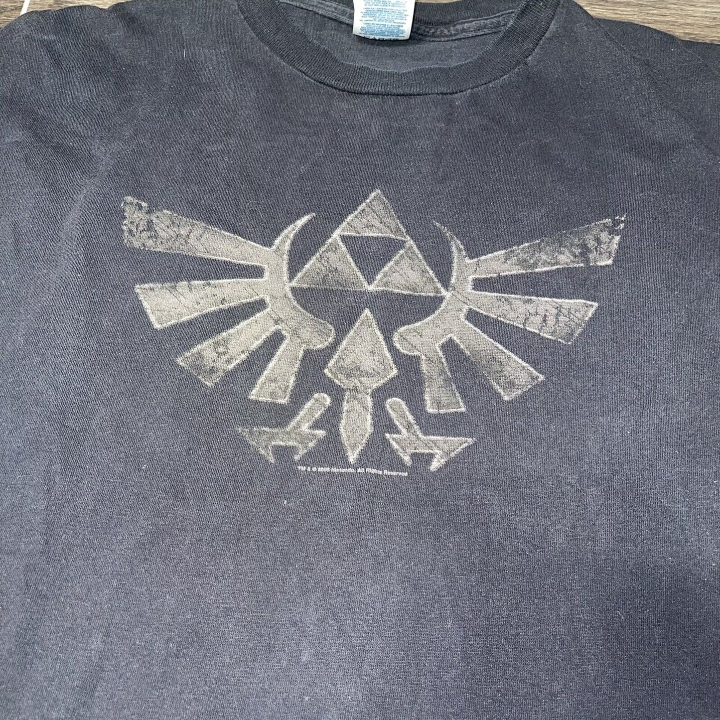 legend of Zelda Ocarina Of Time t shirt nintendo black Large Cotton EUC 2005