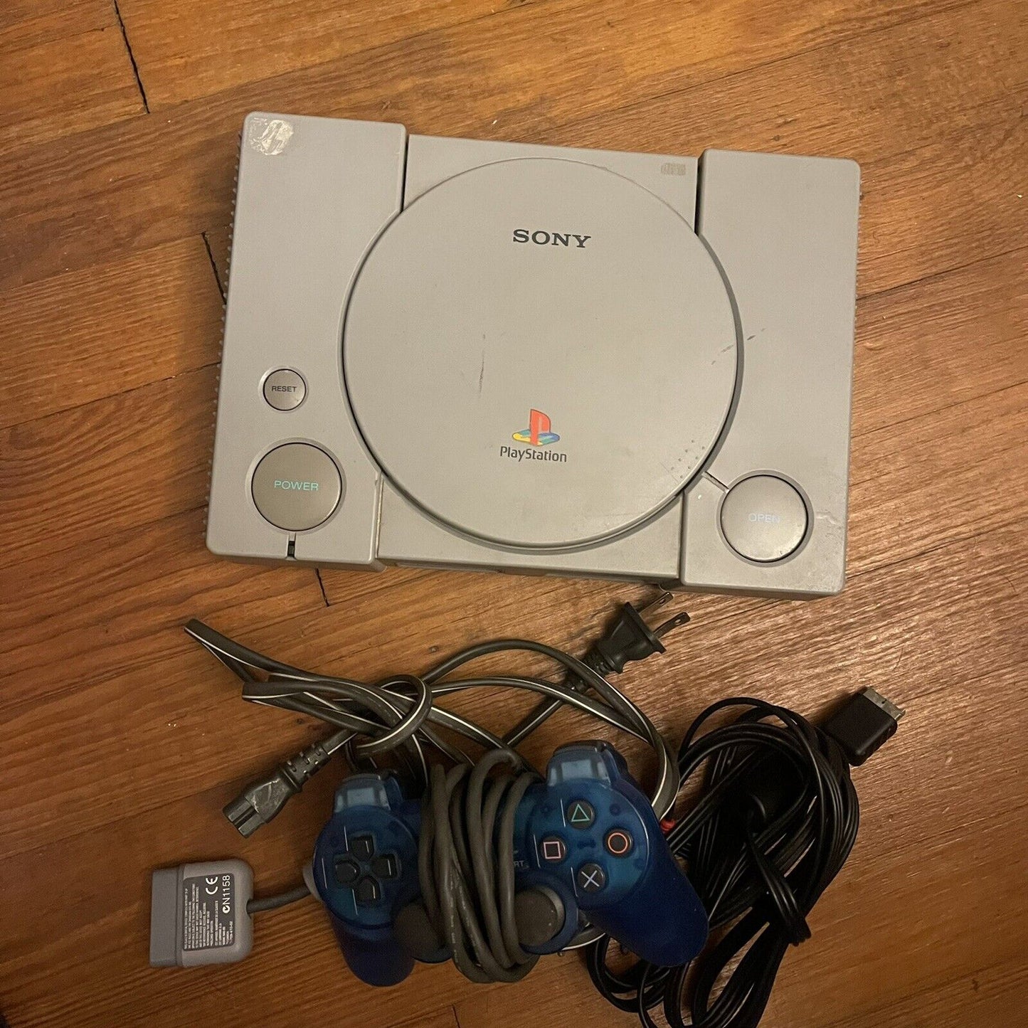 Sony PlayStation PS1 Gray SCPH-7501 Console Bundle w/ Controller & Cables TESTED