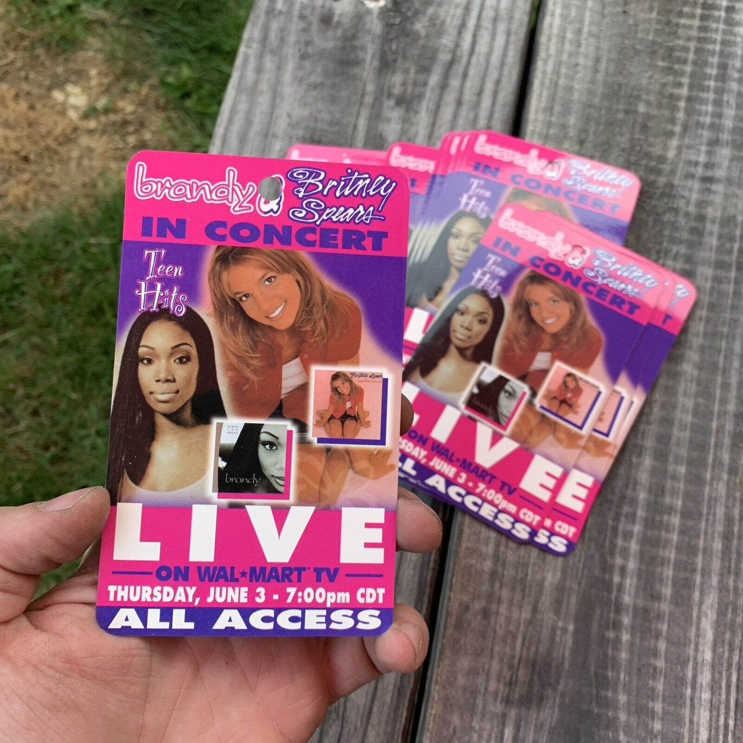 Britney Spears & Brandy In Concert Teen Hits Walmart All Access Laminate Pass