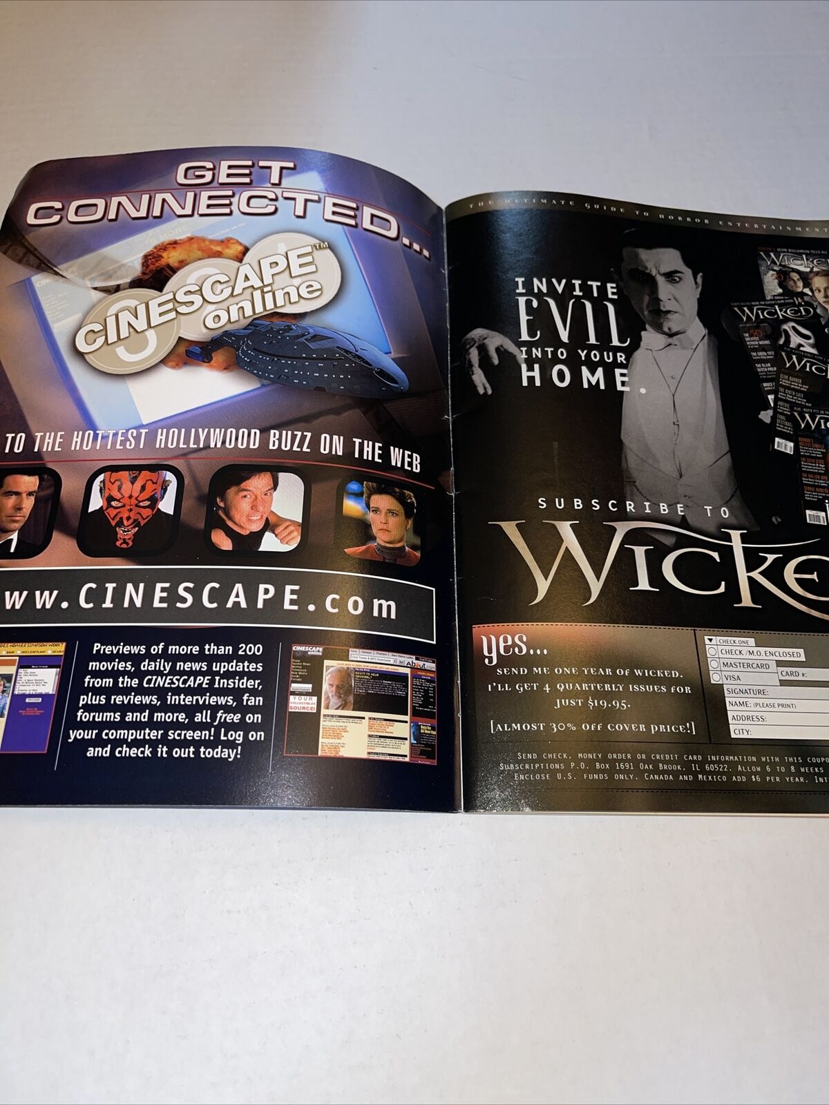 Wicked Horror Magazine 3 2000 Jason X Cover Friday the 13th Sixth Sense Romero