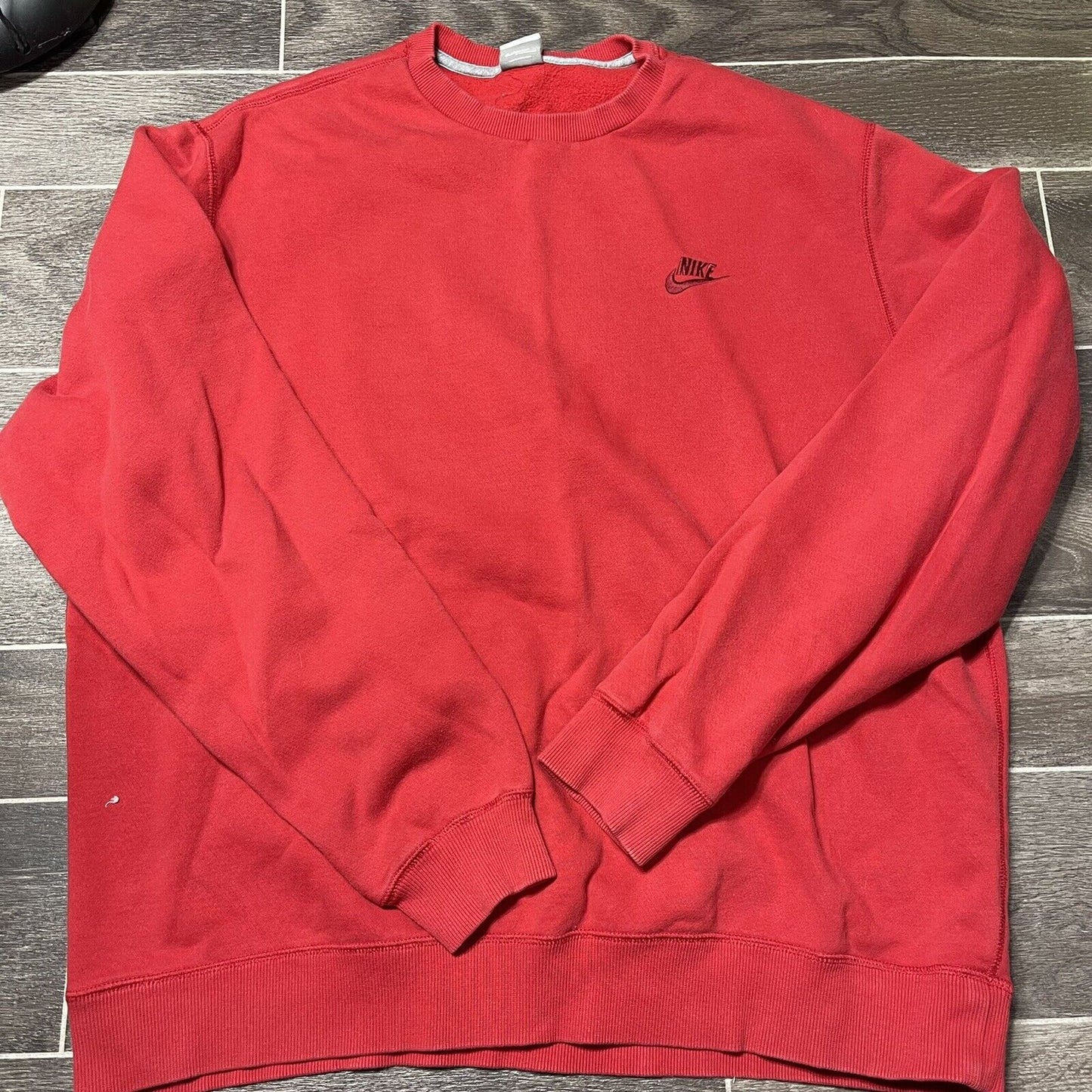 Vintage Y2K Nike Silver Tag Crewneck Sweatshirt Size XXL Red Small Check
