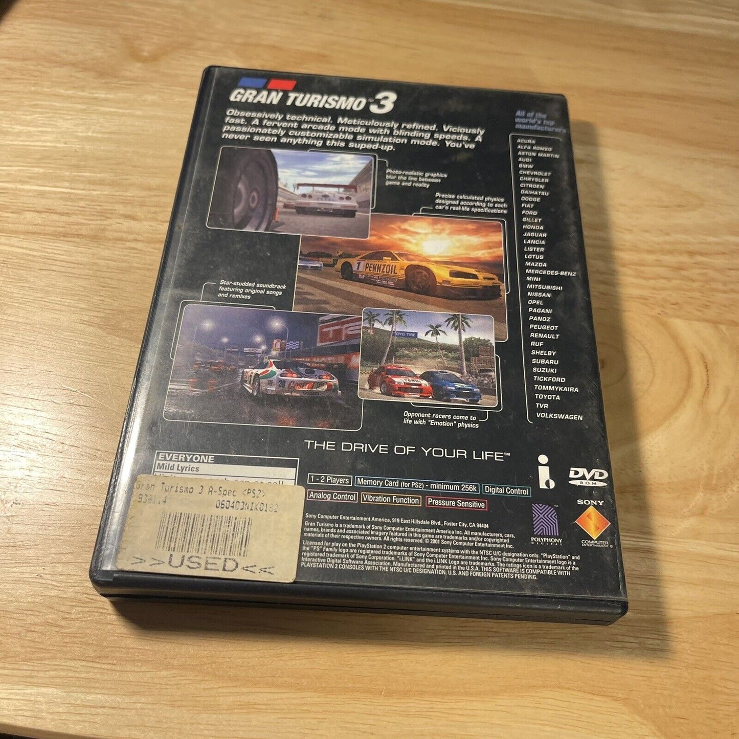 Gran Turismo 3 A-Spec PS2 Playstation 2