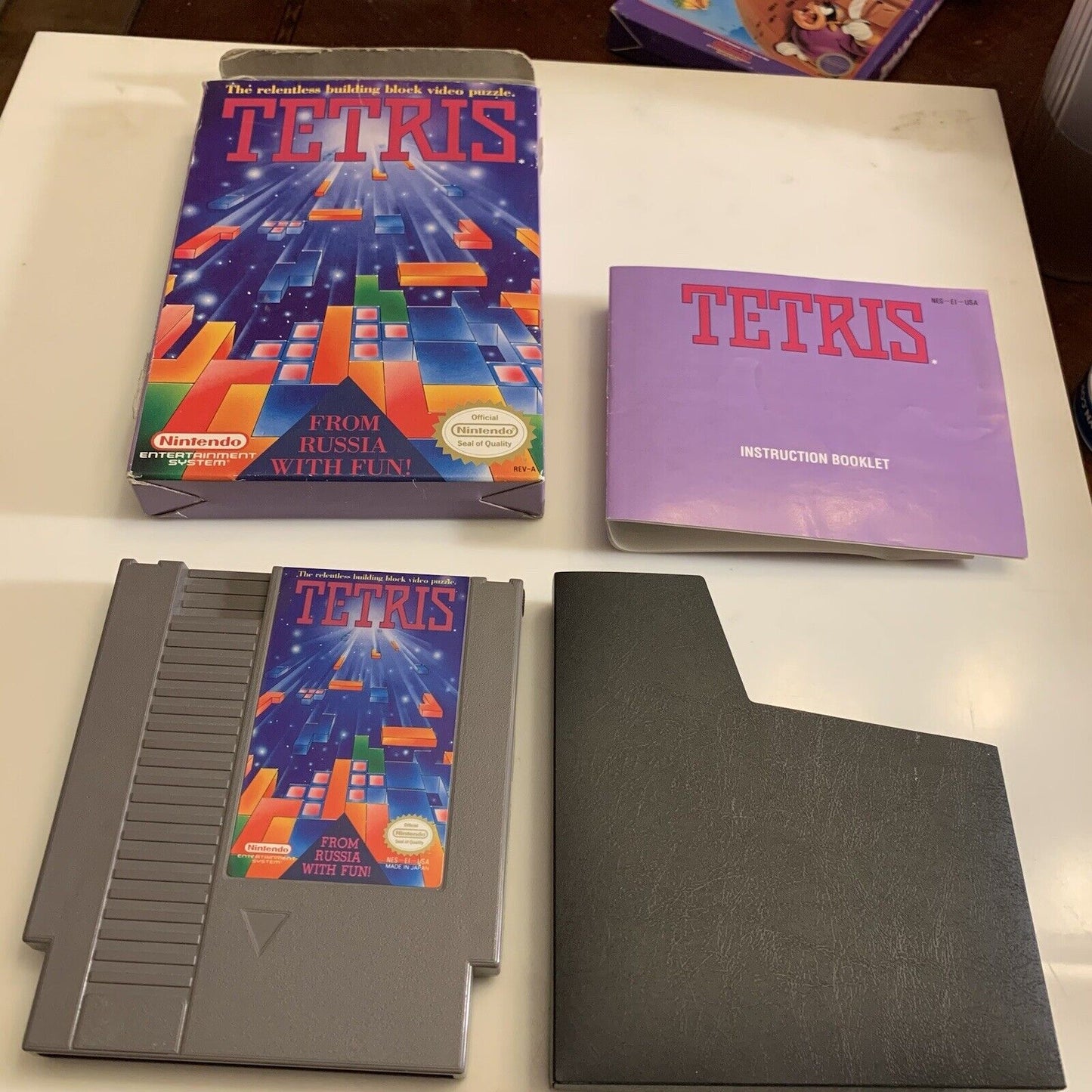 Tetris NES COMPLETE IN BOX CIB Nintendo Entertainment System Game AUTHENTIC