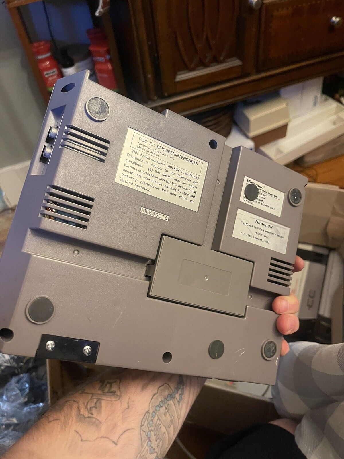 Nintendo NES Console Original NES-001 Bundle With Controllers Gun