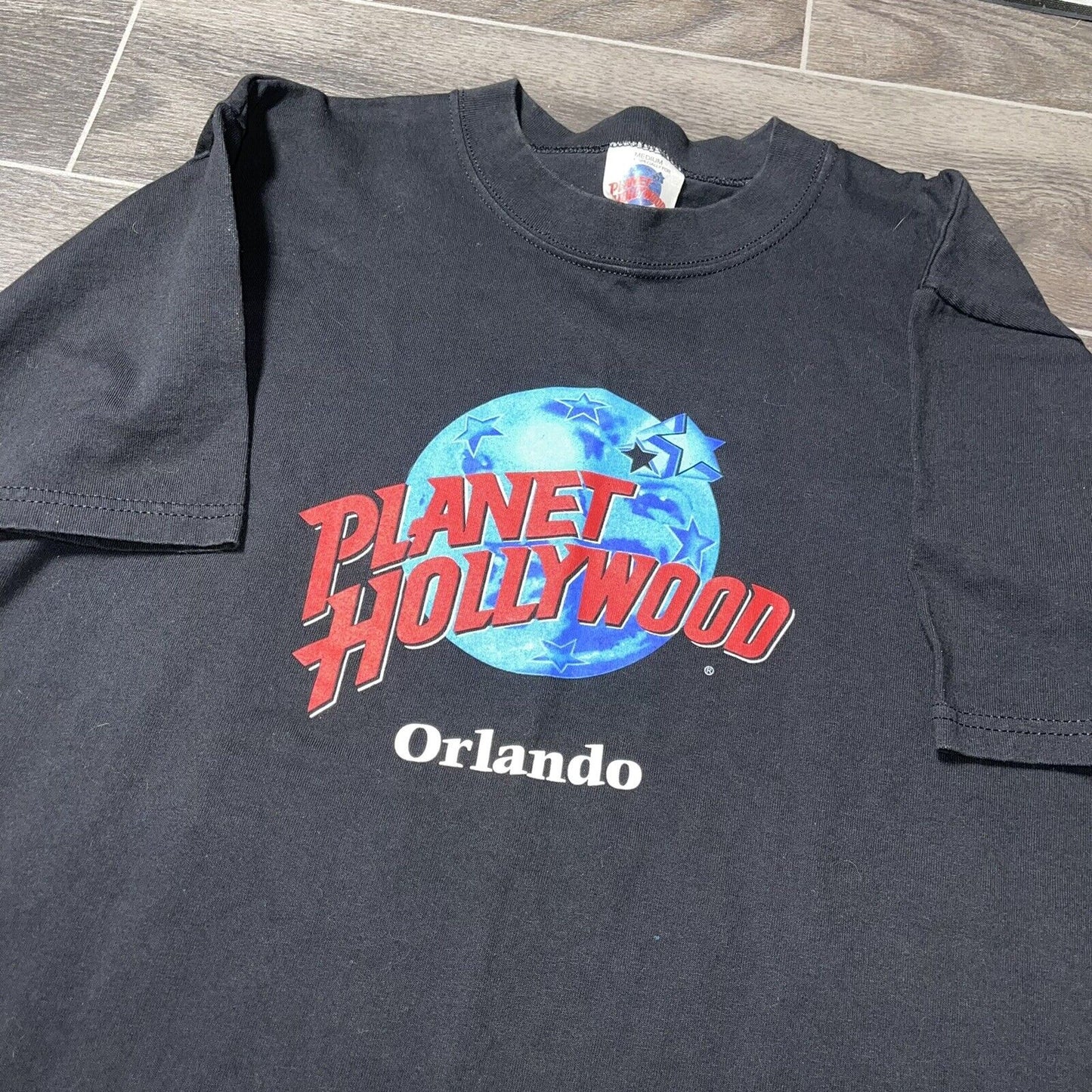 Vintage 90s Planet Hollywood Orlando Graphic T Shirt Size Large