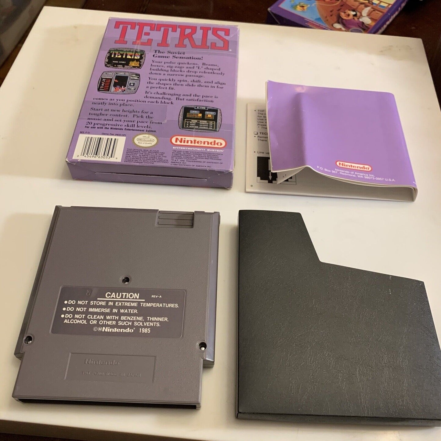 Tetris NES COMPLETE IN BOX CIB Nintendo Entertainment System Game AUTHENTIC