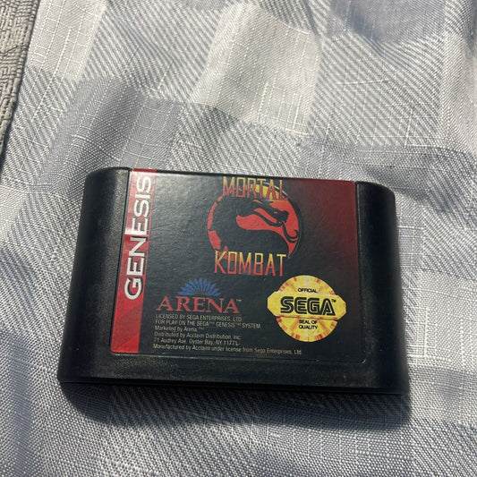 Mortal Kombat (Sega Genesis, 1993) Cartridge Only, Cleaned and Tested