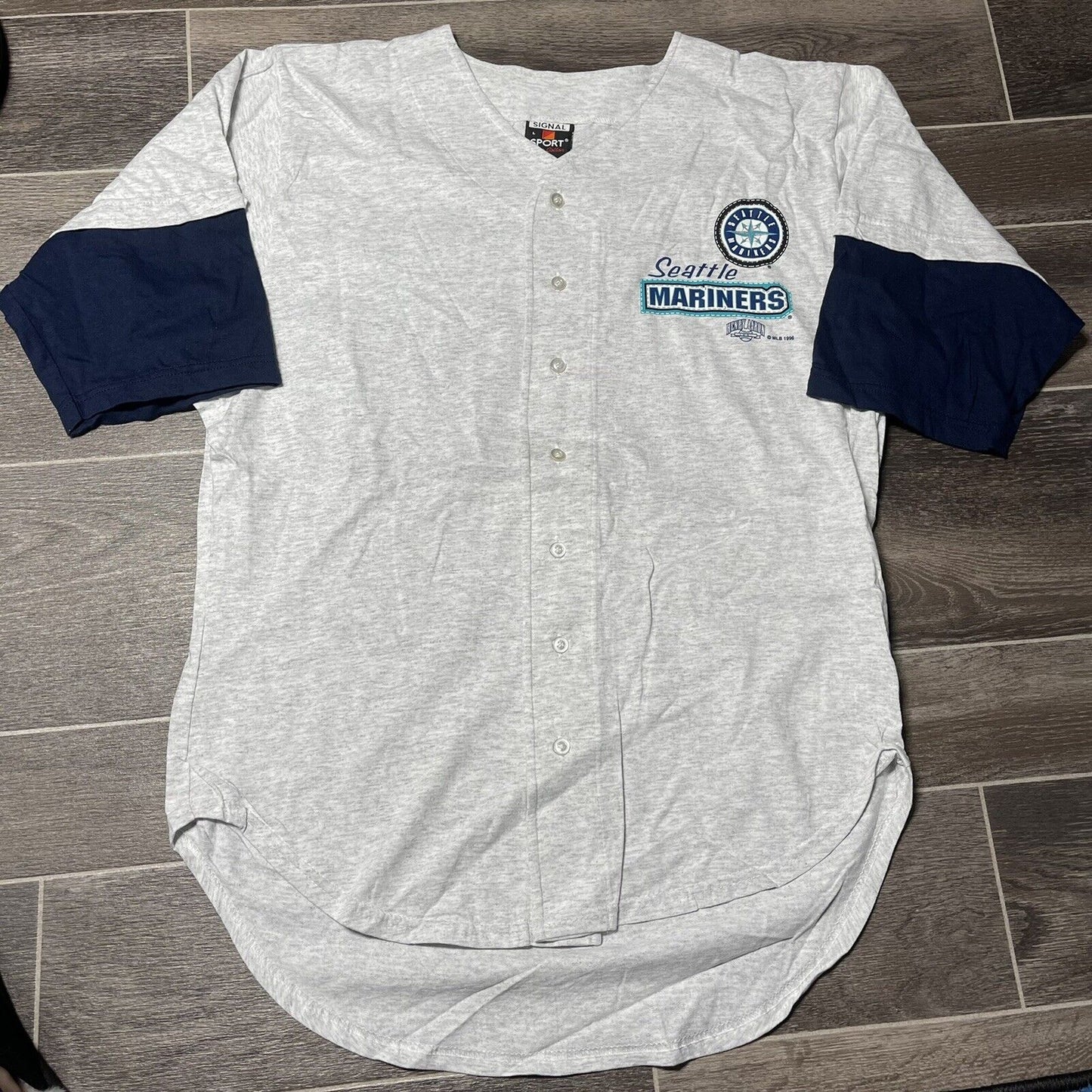 vintage seattle mariners jersey shirt size large…