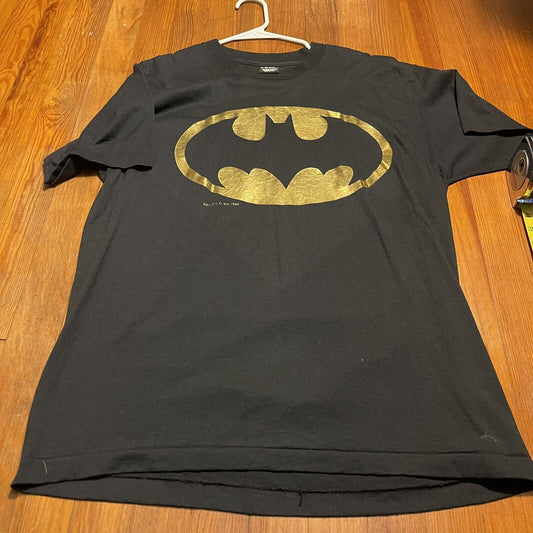 VTG BATMAN T-Shirt DC Comics USA Screen Stars Best Single Stitch Gold