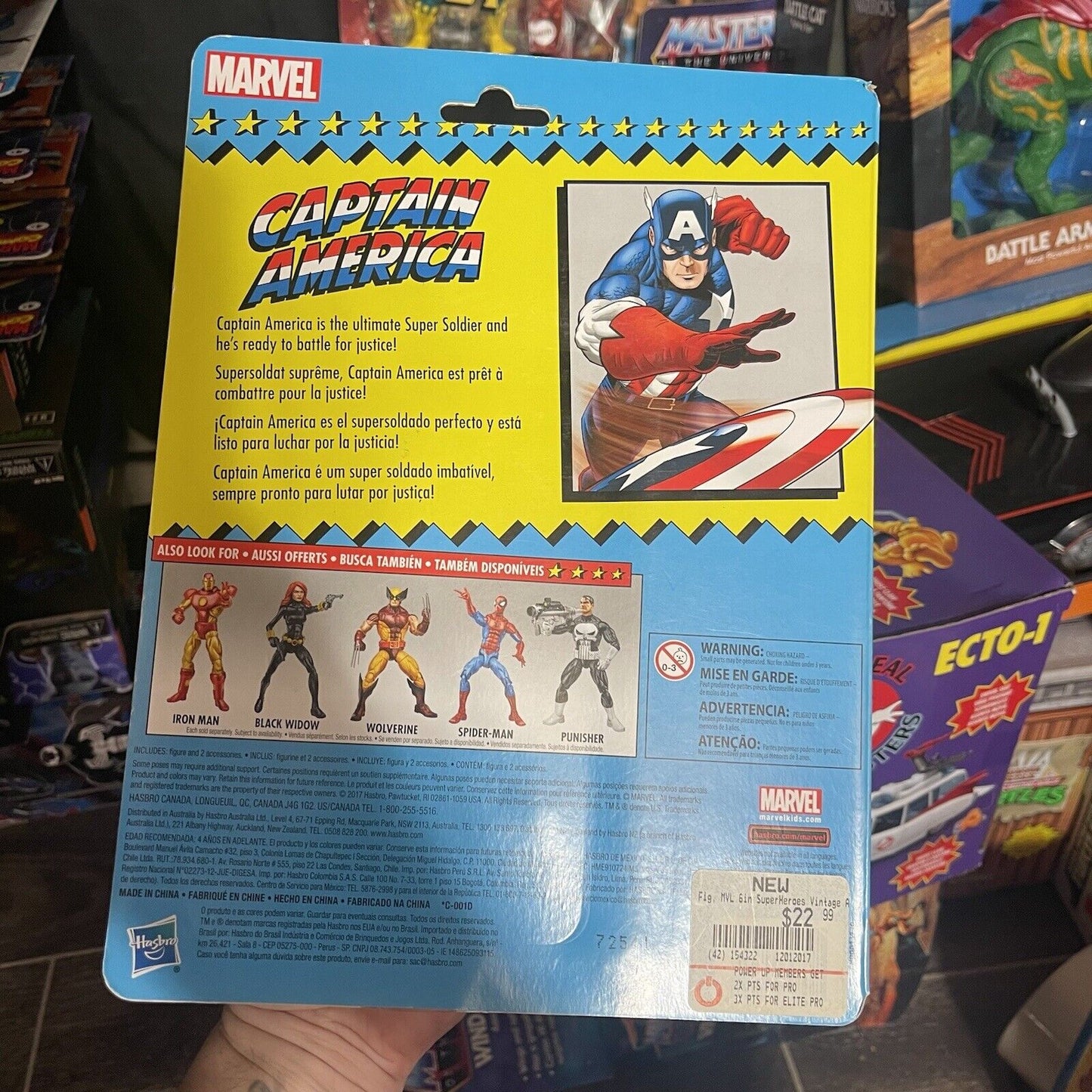 Marvel Legends Retro Captain America 6 Inch Action Figure New In Box Card Stock