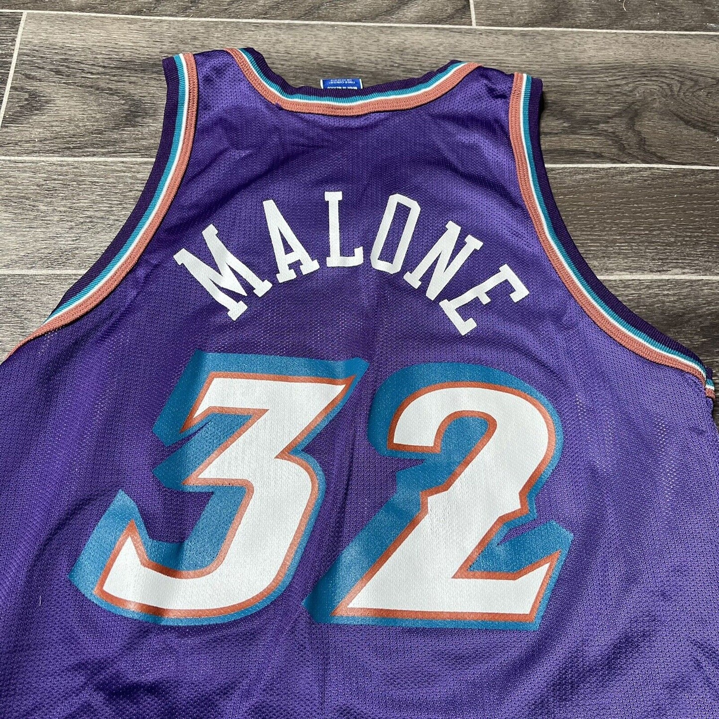 vintage 1990s Karl Malone Jazz Champion jersey, Purple Size 40