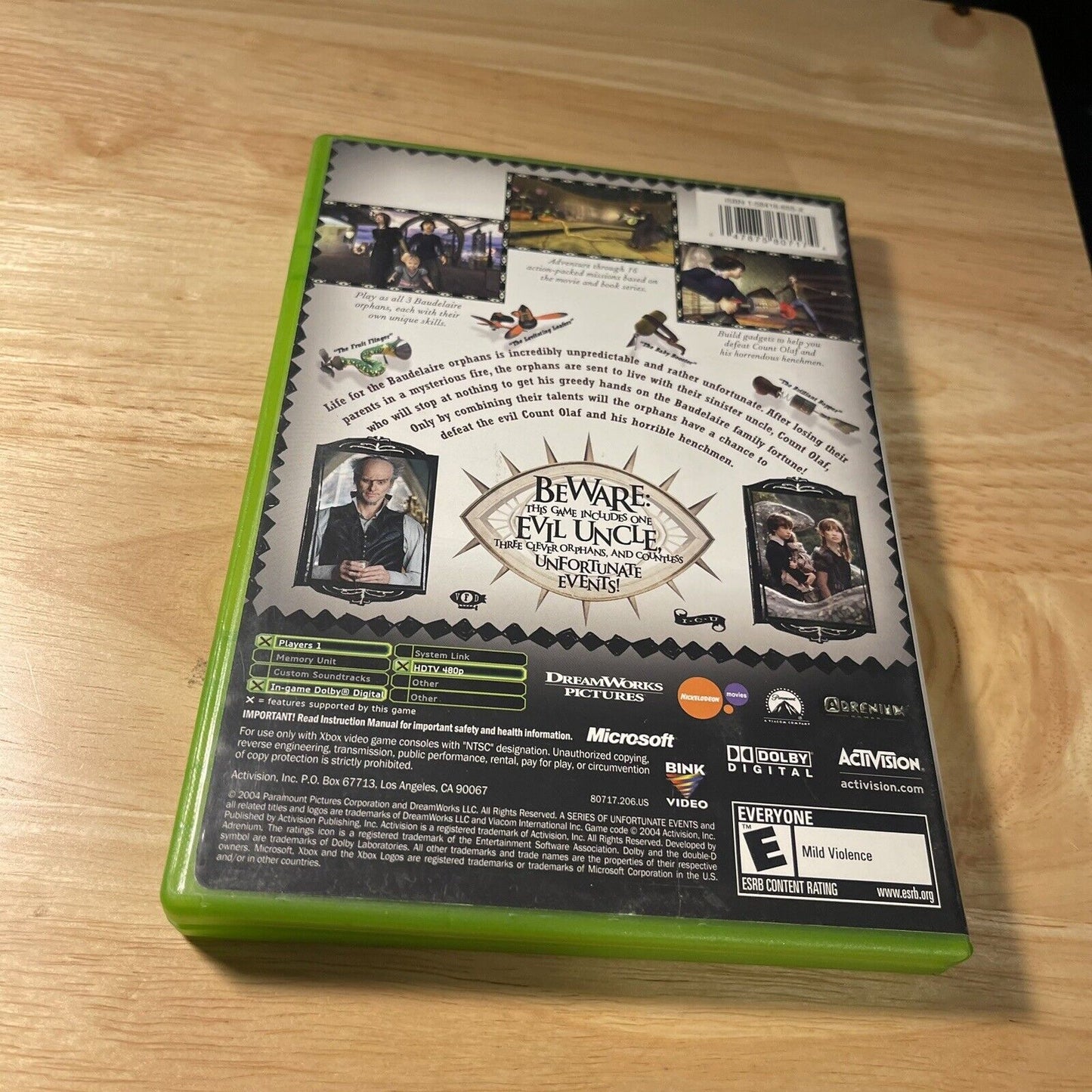 Lemony Snicket's A Series of Unfortunate Events (Xbox, 2004) Complete Tested