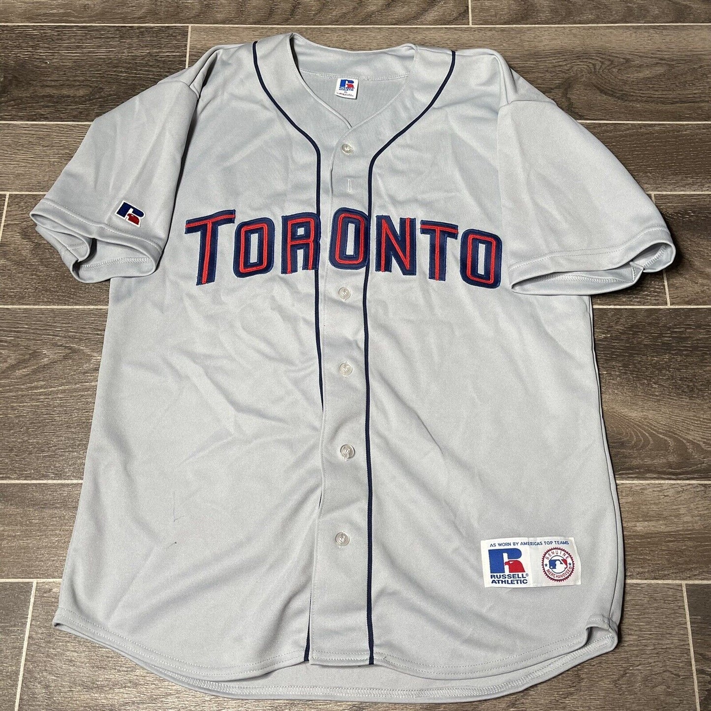 toronto blue jays russell athletic jersey size xl