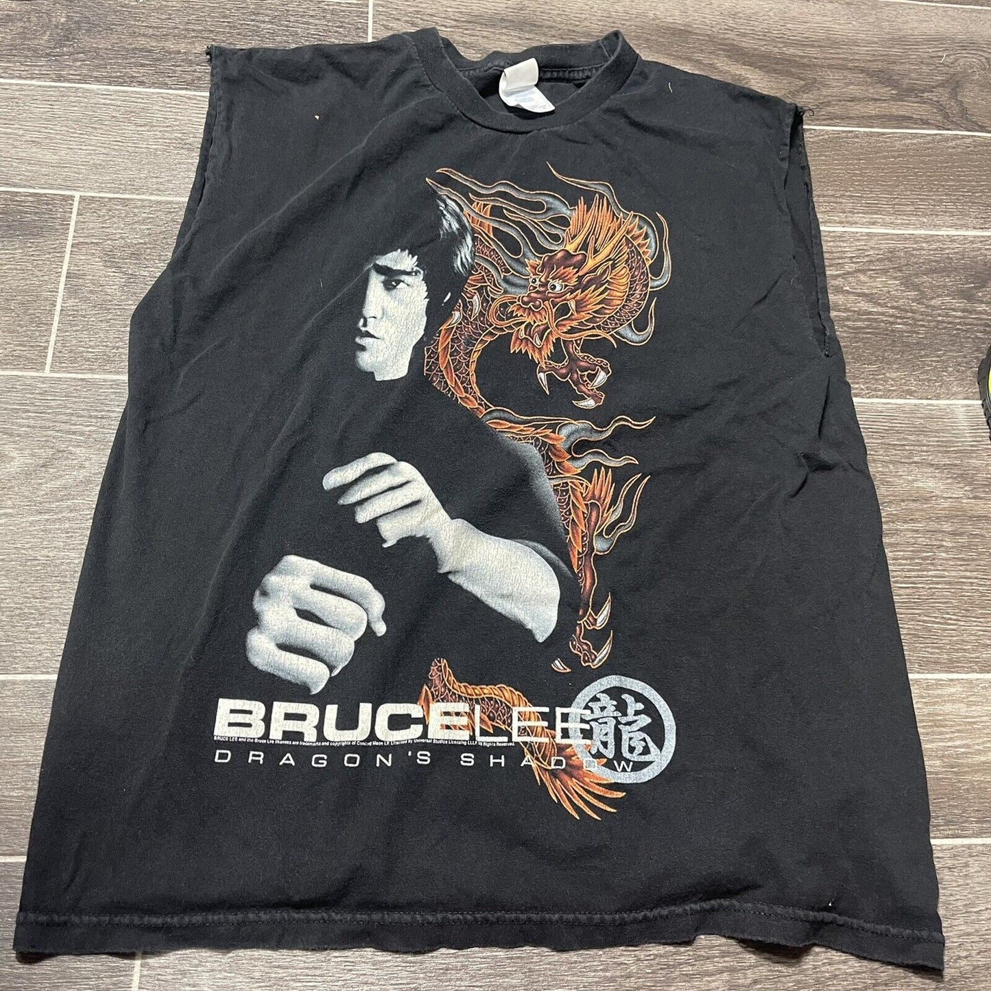 Vintage 90s Bruce Lee Dragon’s Shadow Men’s Black Tultex T-Shirt Size Large