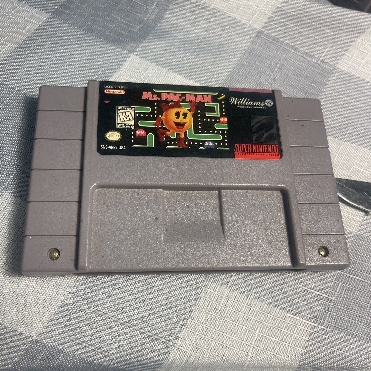 Ms Pac-Man (Super Nintnedo, SNES) (SNS-AN8E-USA) Cleaned & Tested