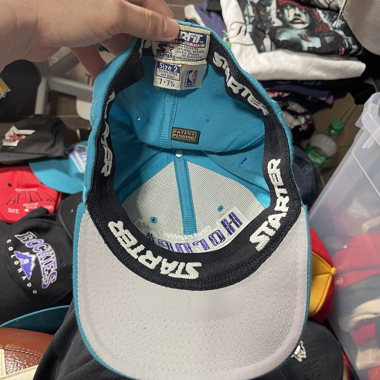 Charlotte Hornets Vintage Starter Fitted Hat Teal/Purple Various Sizes NWT