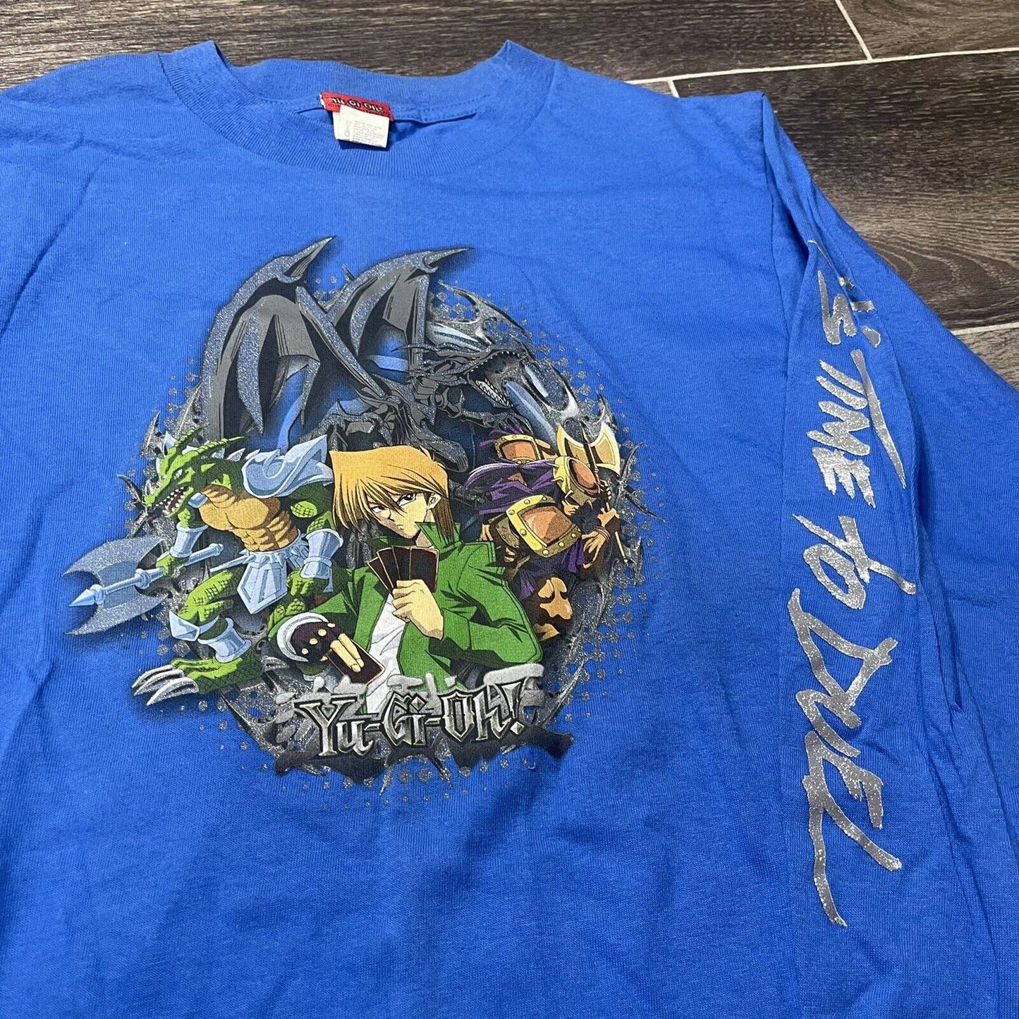 Vintage Yugioh It's Time To Duel Card Game Anime Shirt Size Youth Medium M