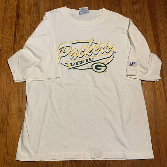 Vintage Green Bay Packers Logo Athletics Shirt Size Large