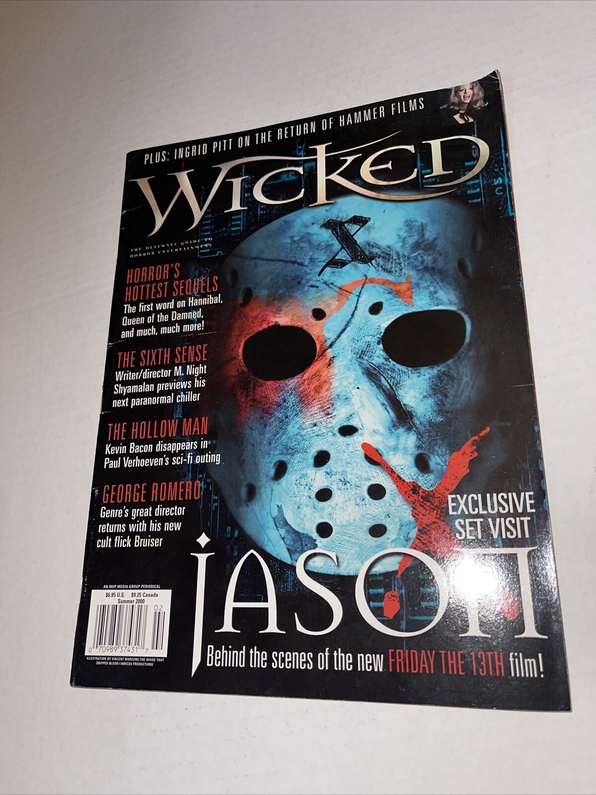 Wicked Horror Magazine 3 2000 Jason X Cover Friday the 13th Sixth Sense Romero