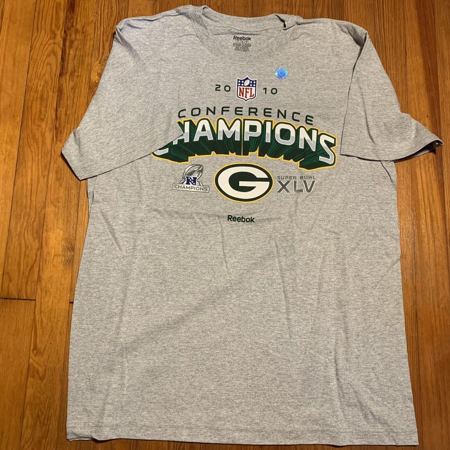 2010 Conference Champs Green Bay Packers Shirt Size Xl