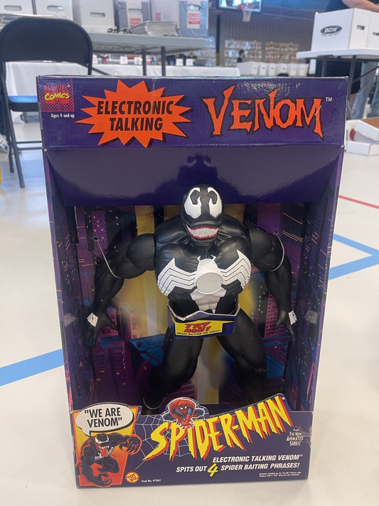 Electronic Talking VENOM 15" figure 1994 Toy Biz Marvel NEW IN OPEN BOX vintage