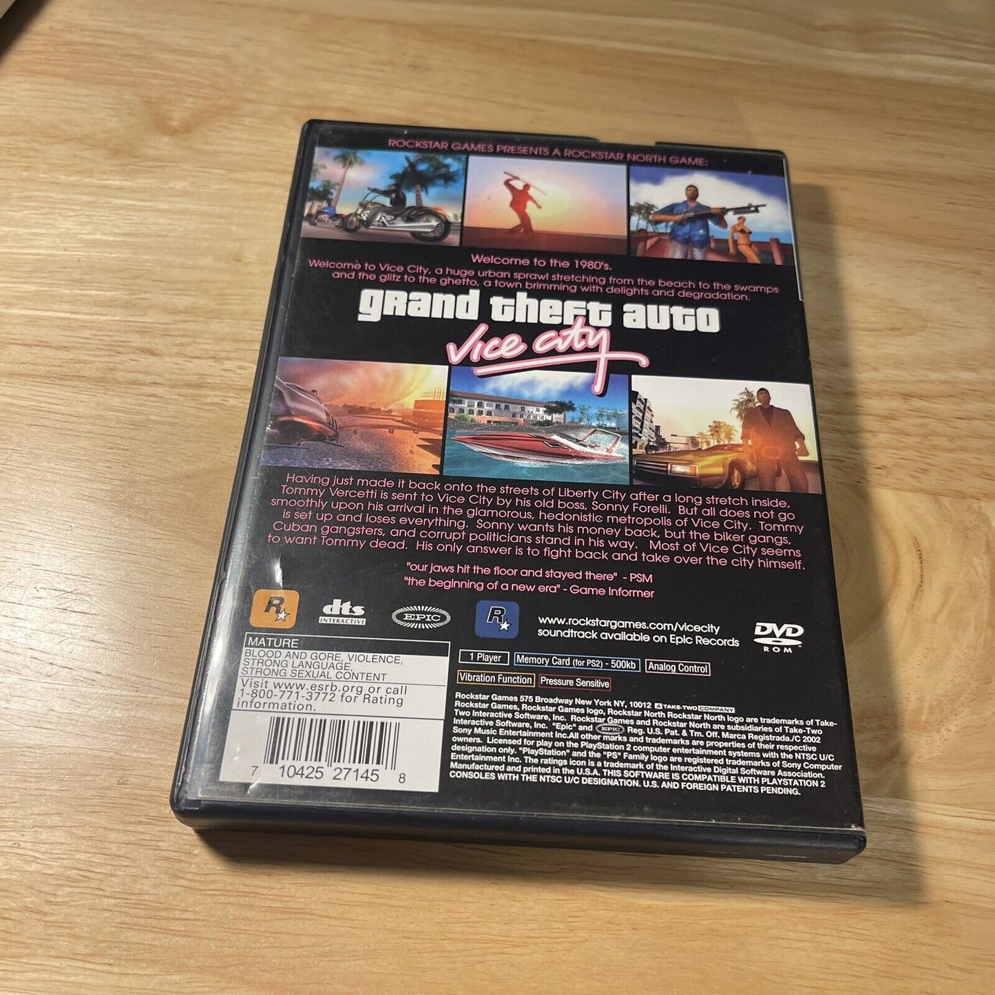 GTA Grand Theft Auto Vice City PS2 Complete with Manual and Map Fully Tested