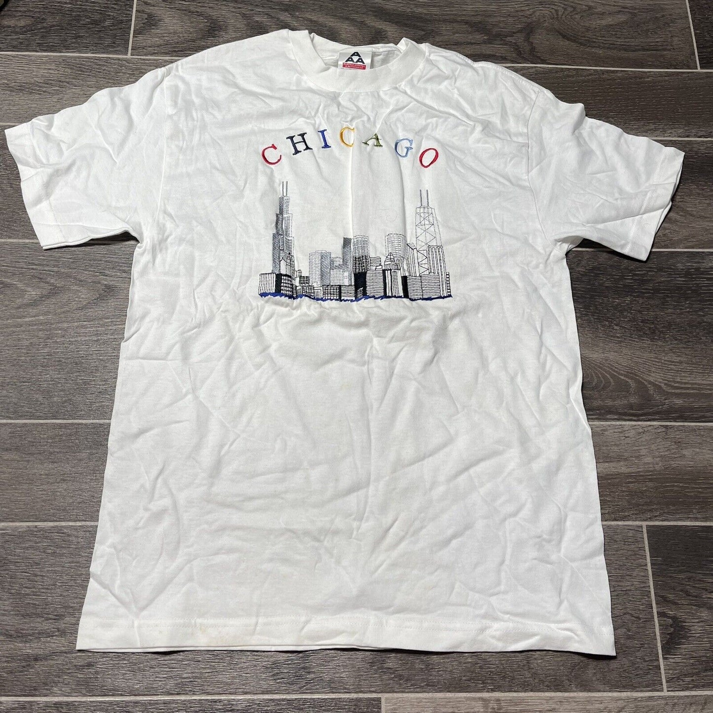chicago skyline city t shirt size medium