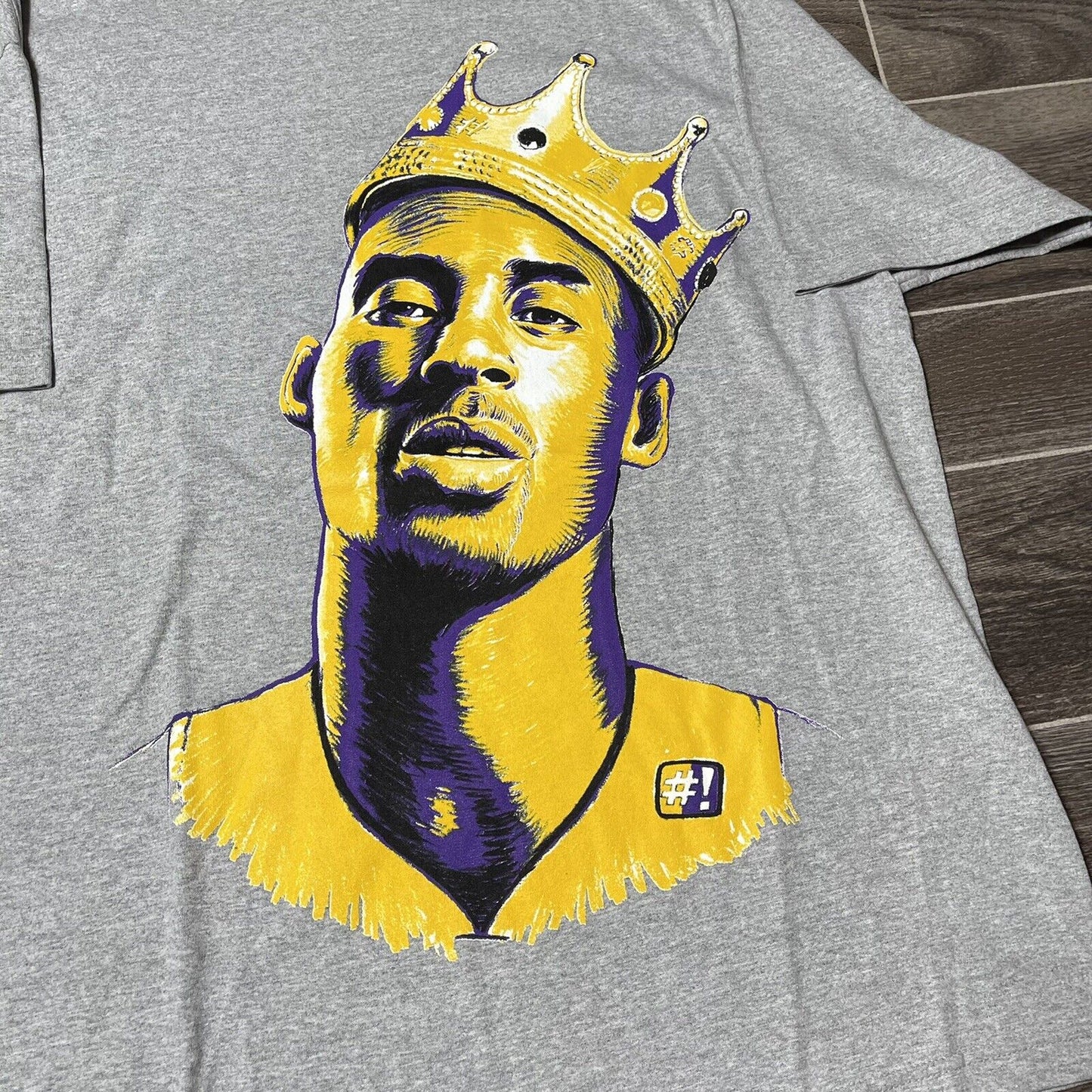 Vintage / Rare Grey Kobe Bryant Forest Lab Only Kings Have Rings Shirt X-Large