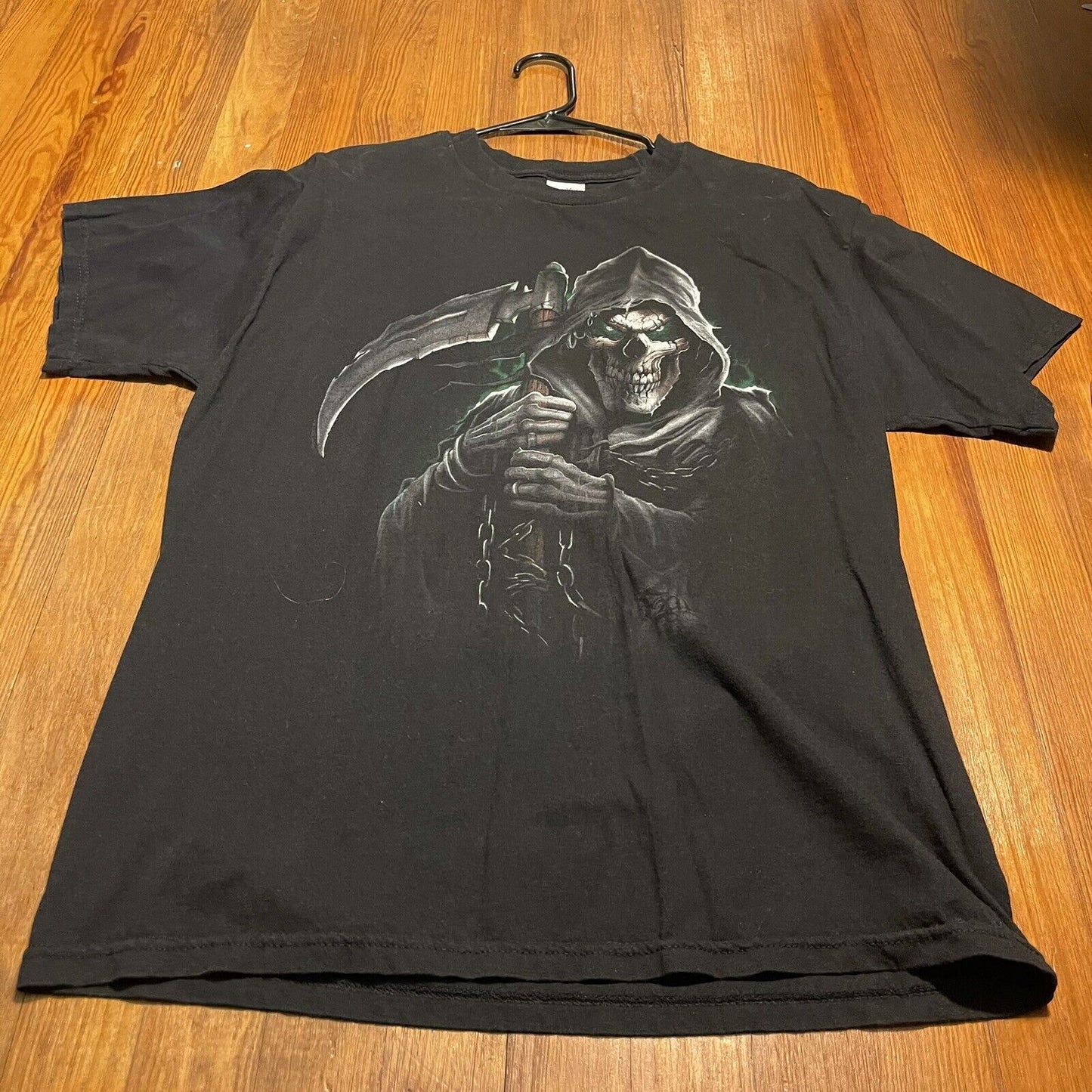 Tennessee River Mens Grim Reaper Death Black T Shirt - Size Large
