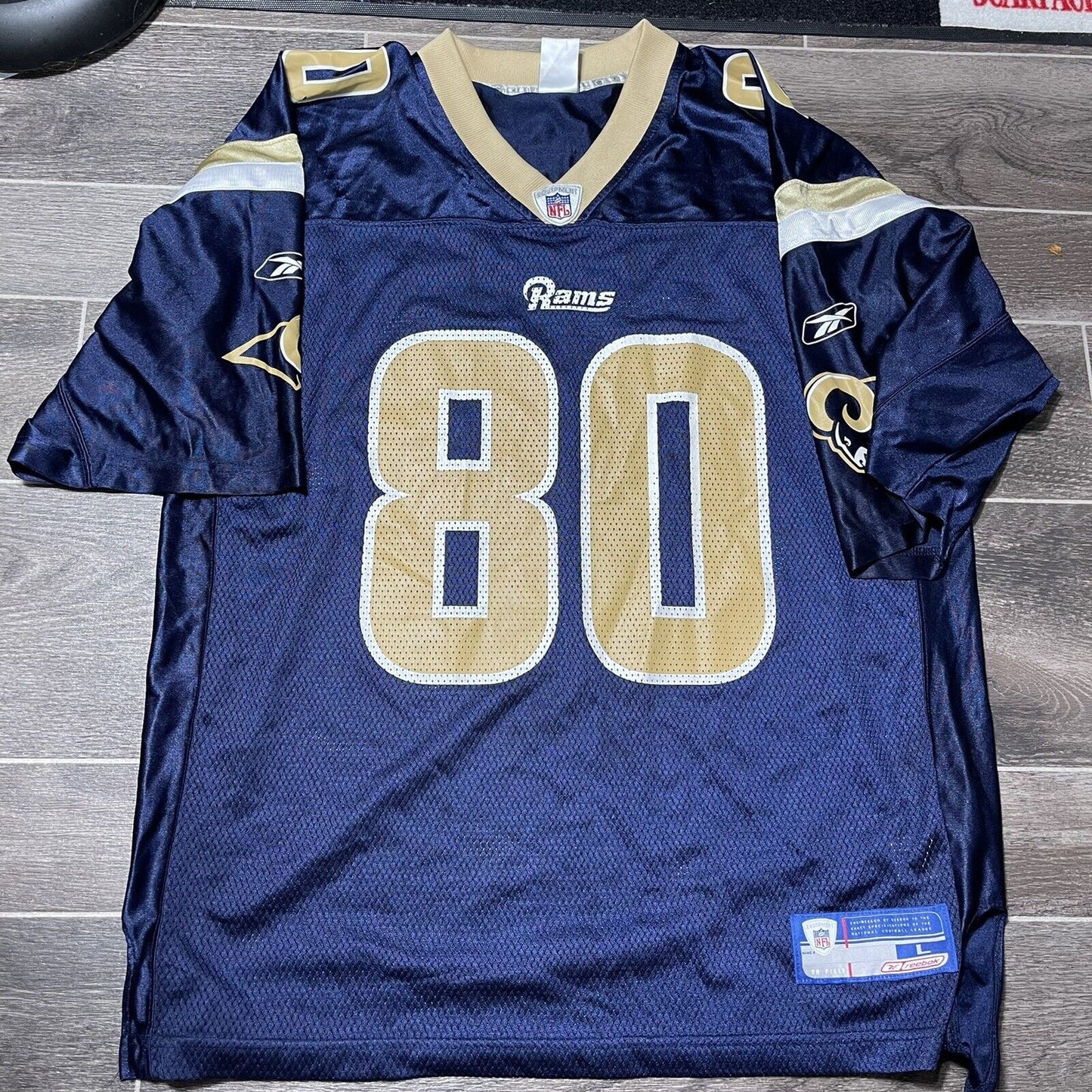 Los Angeles Rams Jersey Isaac Bruce size large Reebok blue