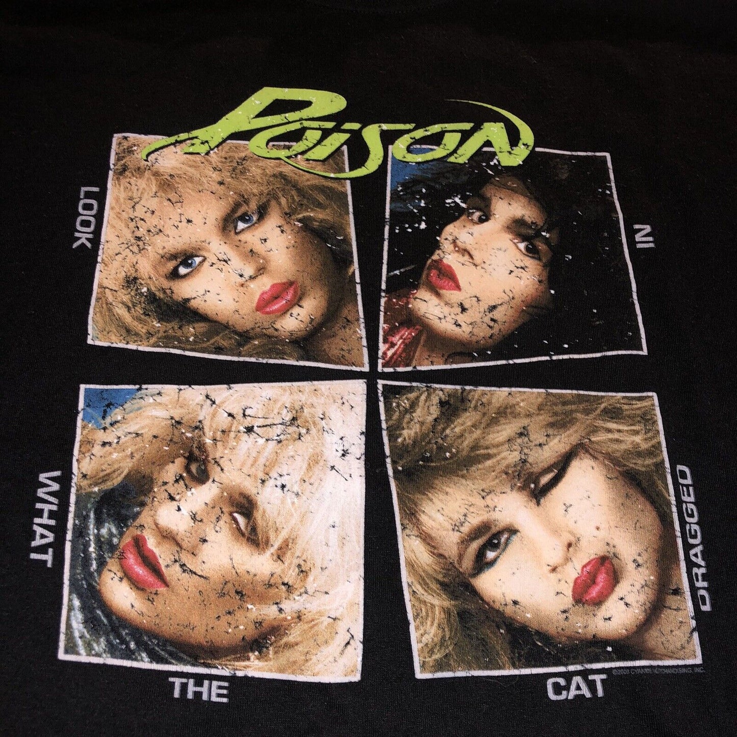 POISON "Look What The Cat Dragged In" (XL) T-Shirt BRETT MICHAELS C.C. DeVILLE