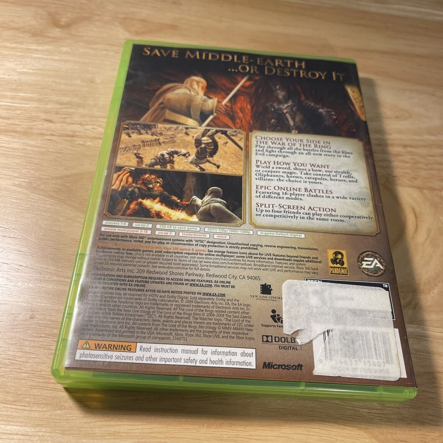 The Lord of the Rings: Conquest (Microsoft Xbox 360) Complete & Tested