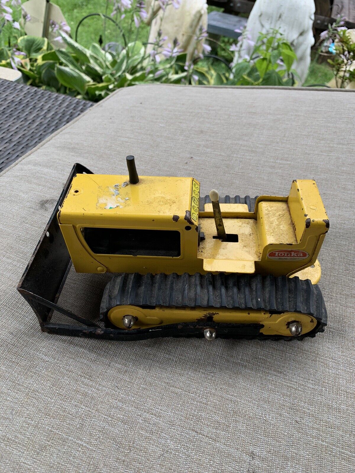 Tonka Vintage Construction Toy 1960s Yellow Steel Bulldozer