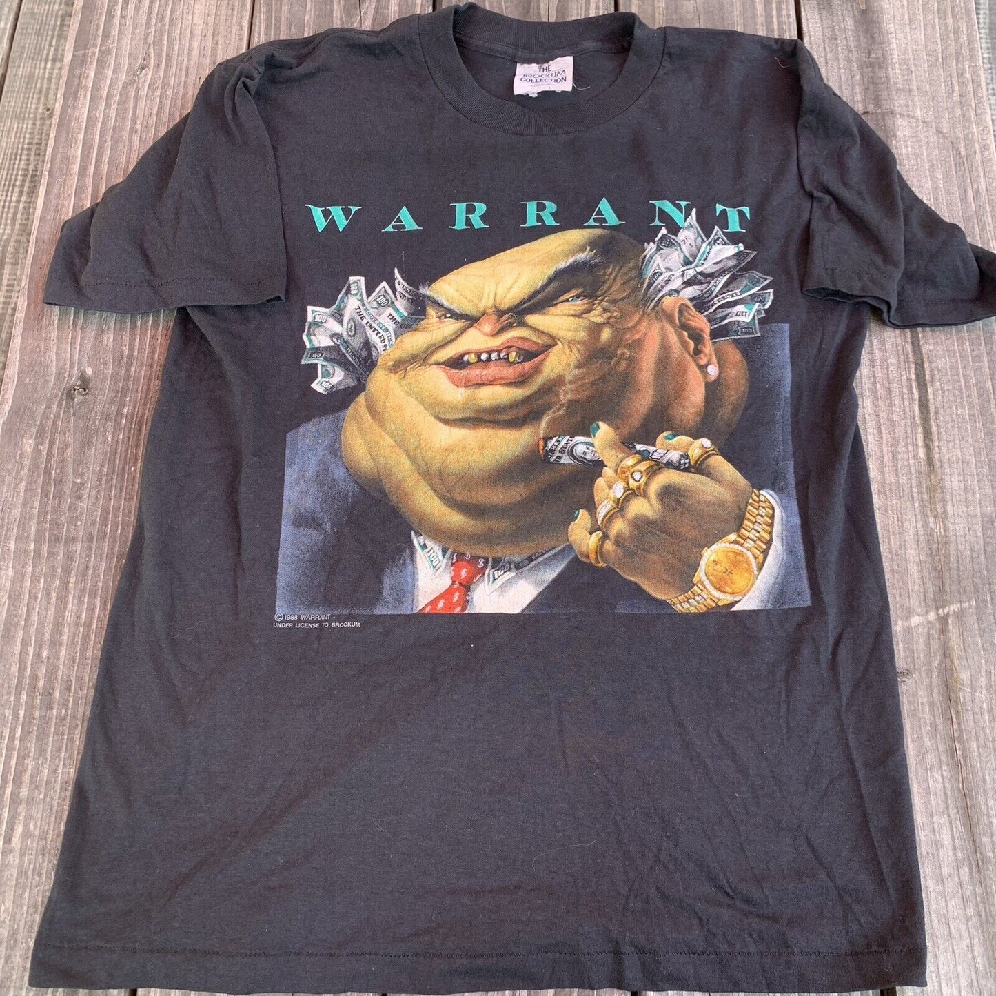 Vintage Warrant T-shirt Dirty Rotten Filthy Stinking Rich Size Large