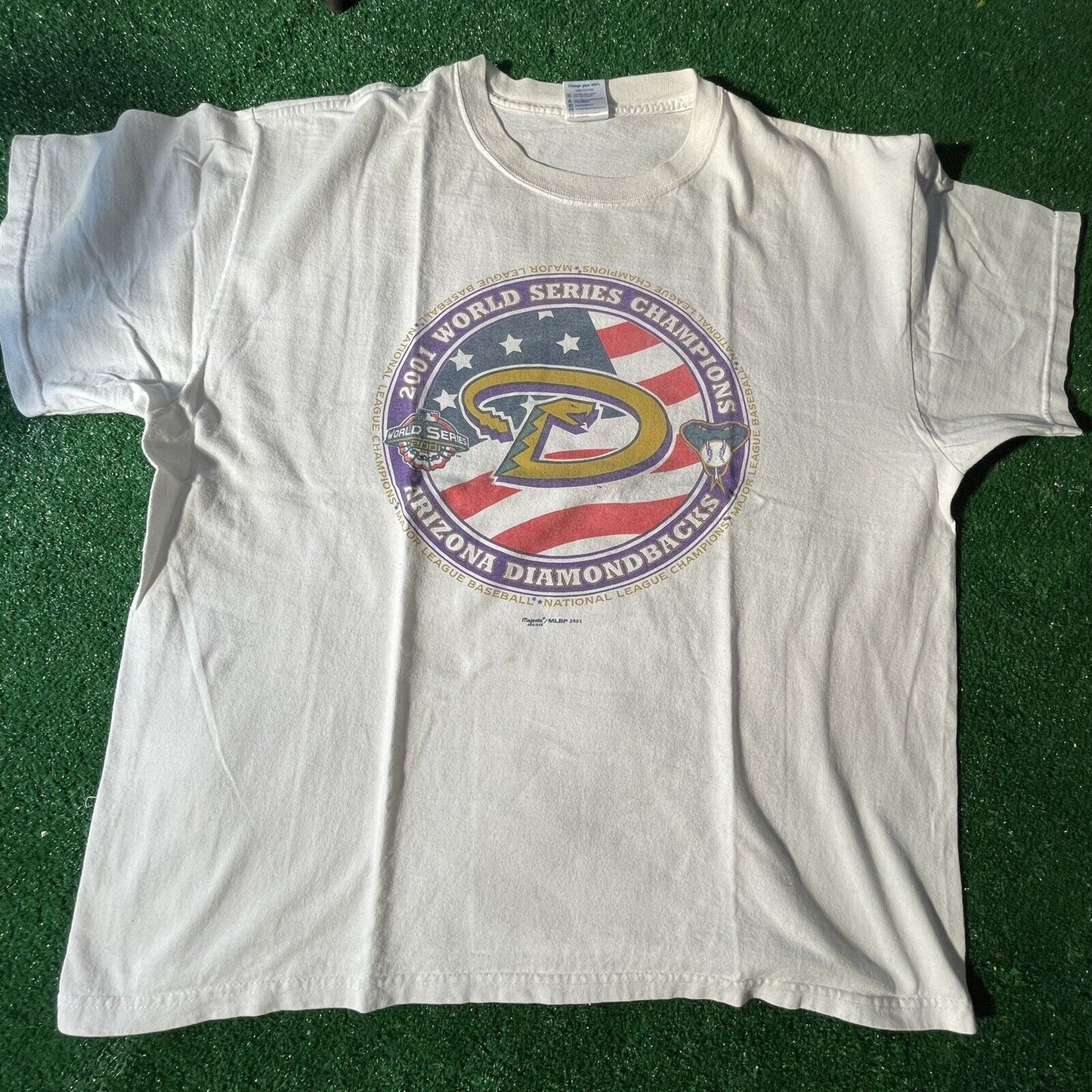 2001 Arizona Diamodbacks World Series Champions T Shirt Size Xl