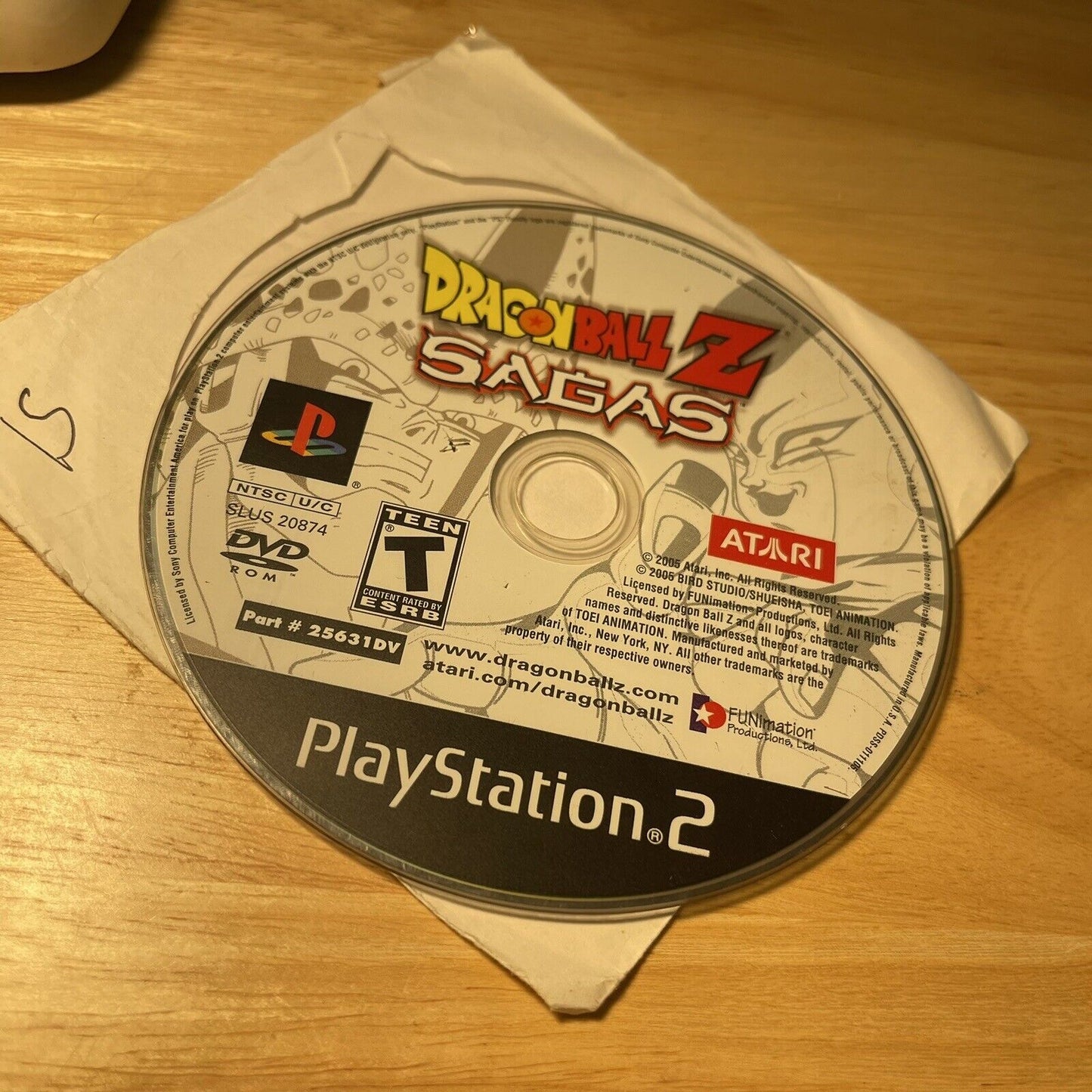 Dragon Ball Z Sagas PS2 PlayStation 2 Disc Only - (See Pics)