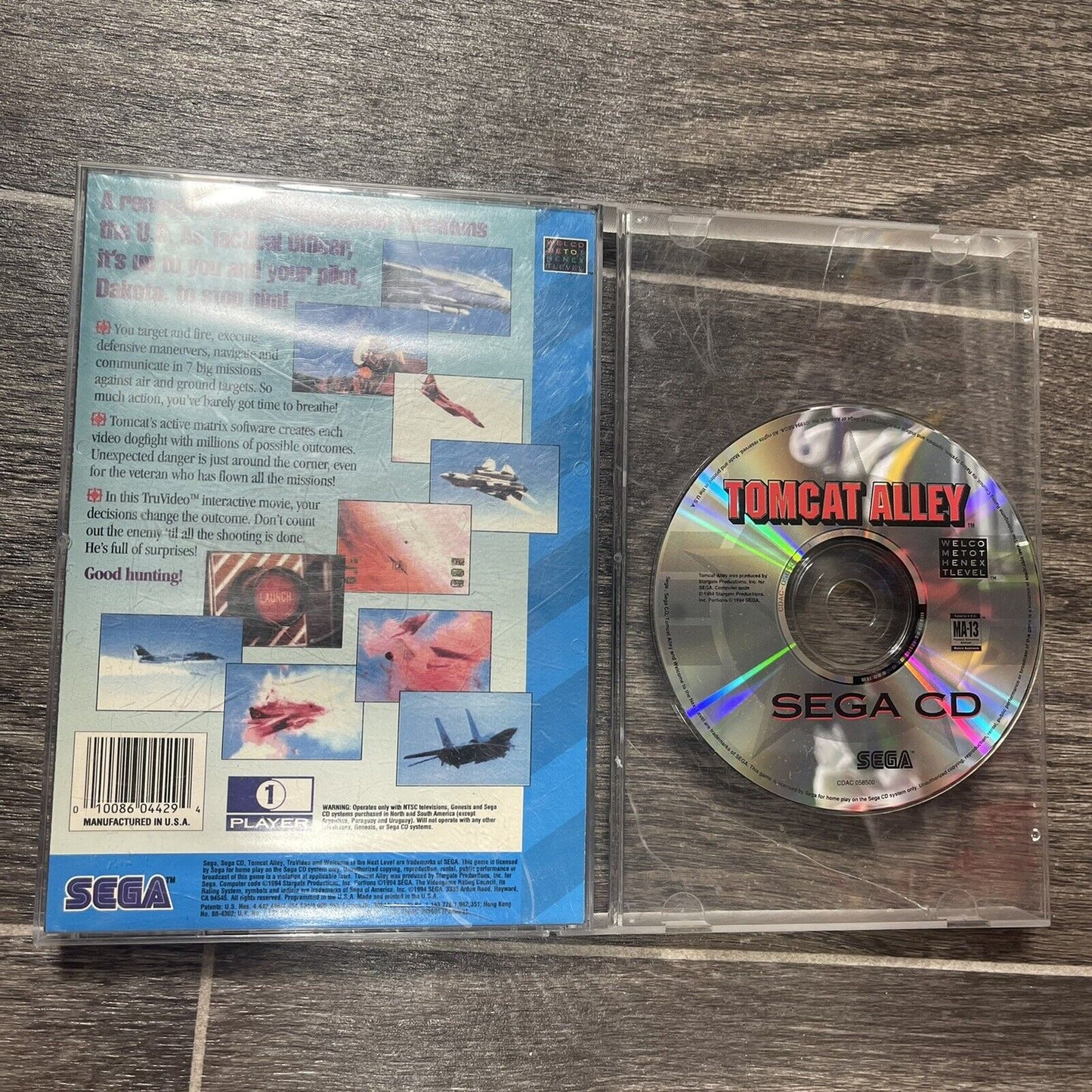 TOMCAT ALLEY 1994 Authentic Sega CD