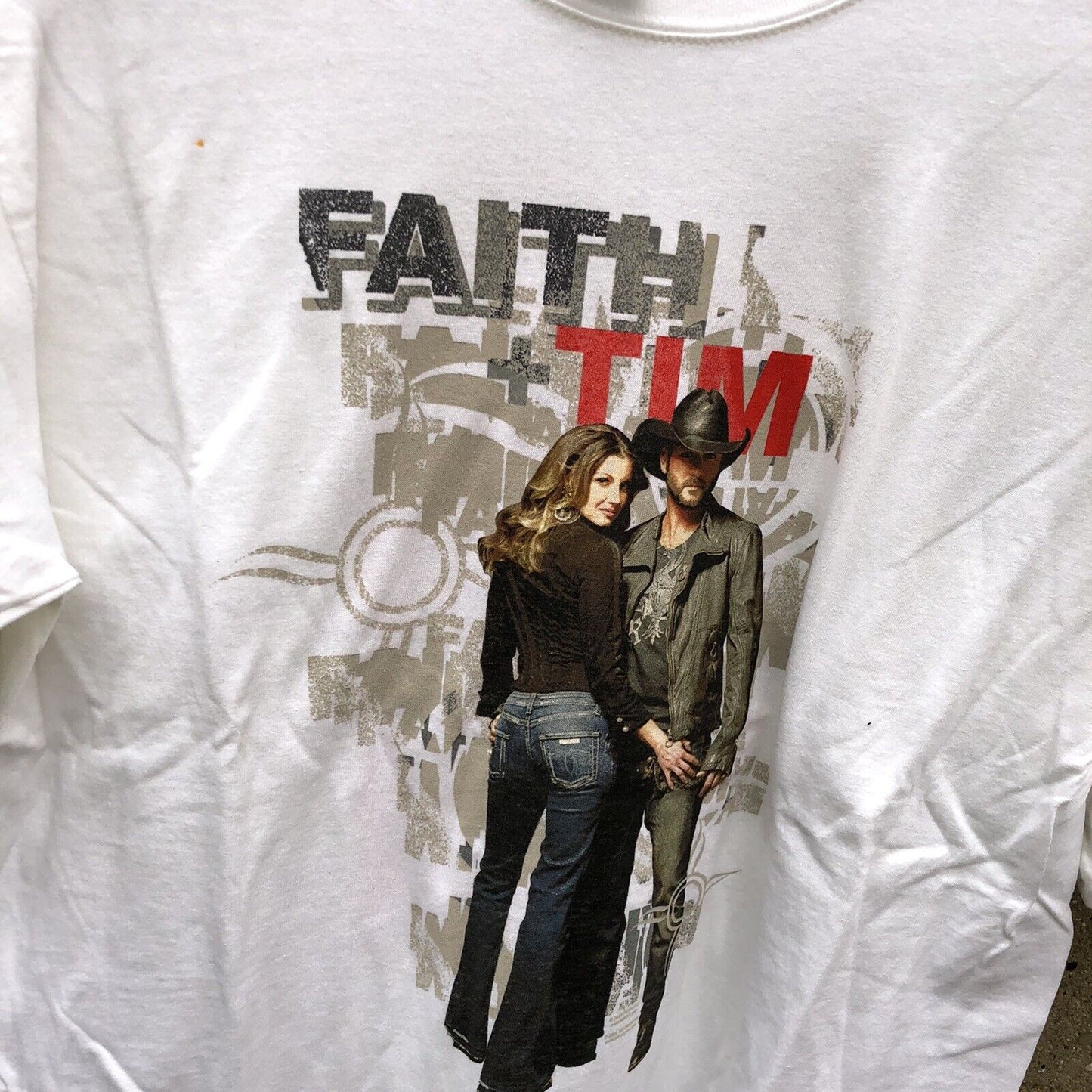 Tim McGraw Faith Hill T-Shirt 100% Cotton Soul 2 Soul Tour Concert Tee Sz Large